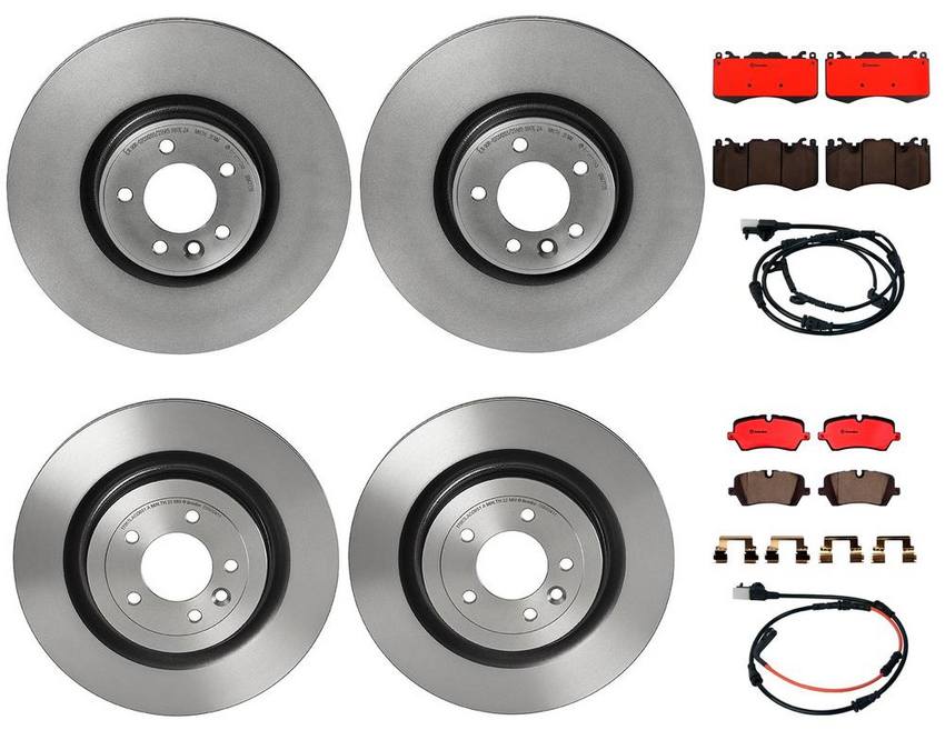 Land Rover Brakes Kit - Pads & Rotors Front and Rear (380mm/365mm) (Ceramic) LR079935 - Brembo 3054384KIT